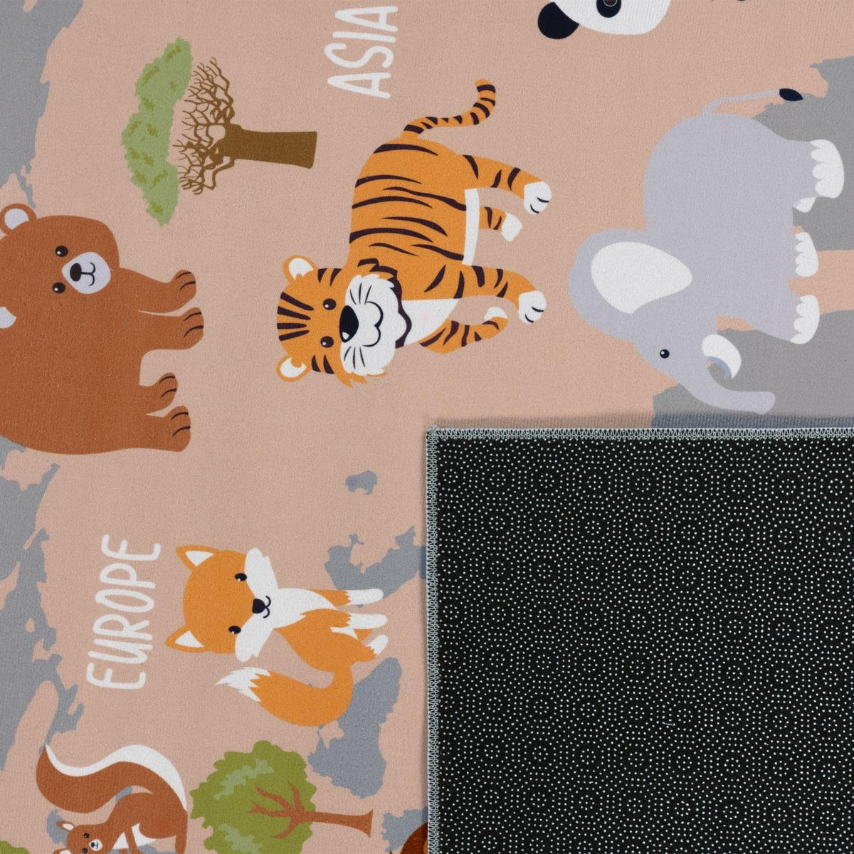 KINDERTEPPICH BINO 581 GRAU 160D - Grau, Kunststoff (160/160cm) - Paco Home