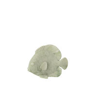 DEKOOBJEKT FISCH (2ER SET) - Grün, Glas/Naturmaterialien (9.5/16/20cm) - J-Line