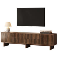 TV-LOWBOARD 180/40/56 cm mit 4 Schubladen und 2 Türen in Wellenoptik aus Spanplatte, Walnuss - Braun, Holzwerkstoff (180/56/40cm) - Redom
