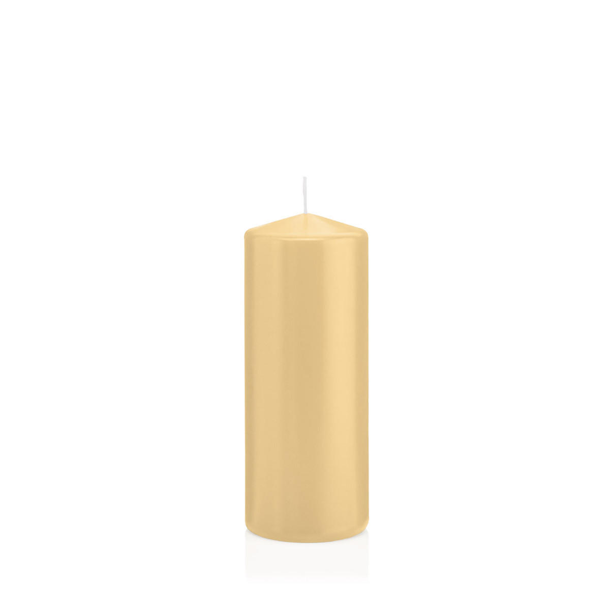 STUMPENKERZEN Champagner Ø 58 x 120 mm, 16 Stück - Champagner, Paraffin (6/12cm) - Wiedemann Kerzen