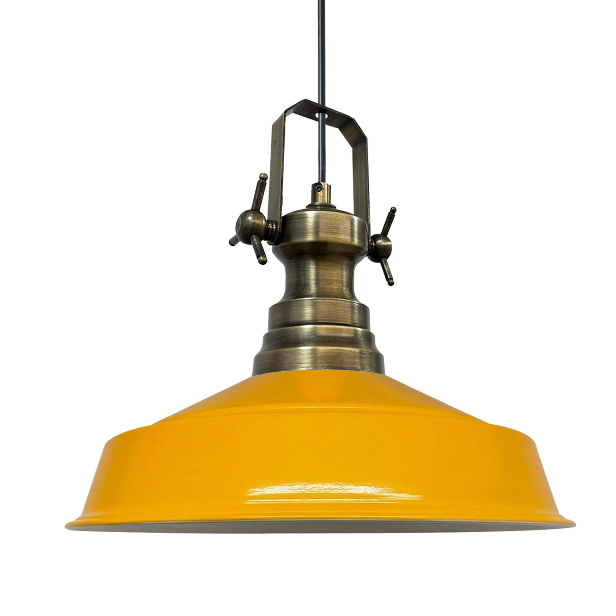 HÄNGELAMPE Industrial Asletl 41/35 cm - Gelb, Metall (35/41/35cm) - Bamyum