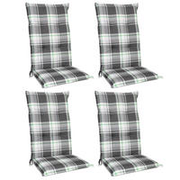 HOCHLEHNERAUFLAGE Sunny MK 120/50/6cm Mintgrün-Kariert 4tlg - Mintgrün, Textil (50/6/100cm) - Beautissu 