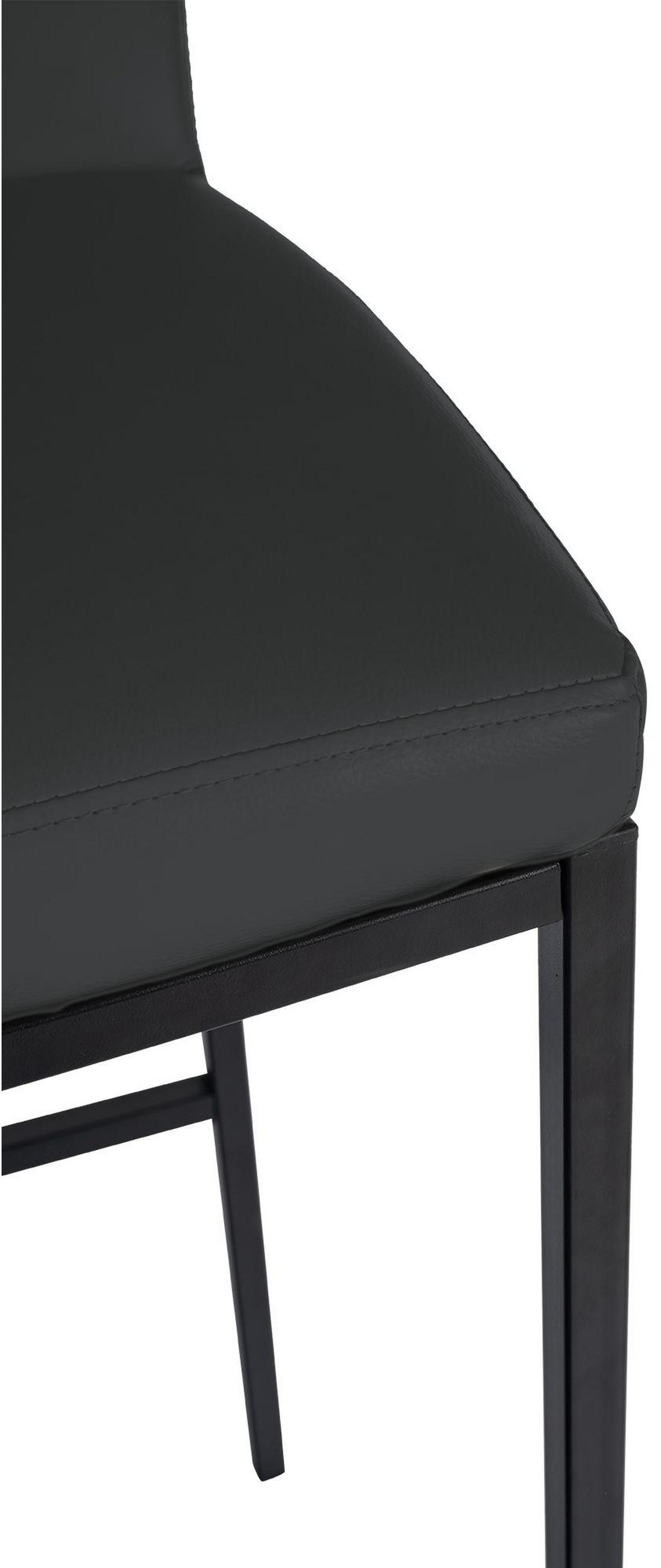 BARHOCKER 2er Set Freedom Kunstleder B dunkelgrau - Schwarz/Grau, Textil/Metall (43/109/47cm) - TPFLiving