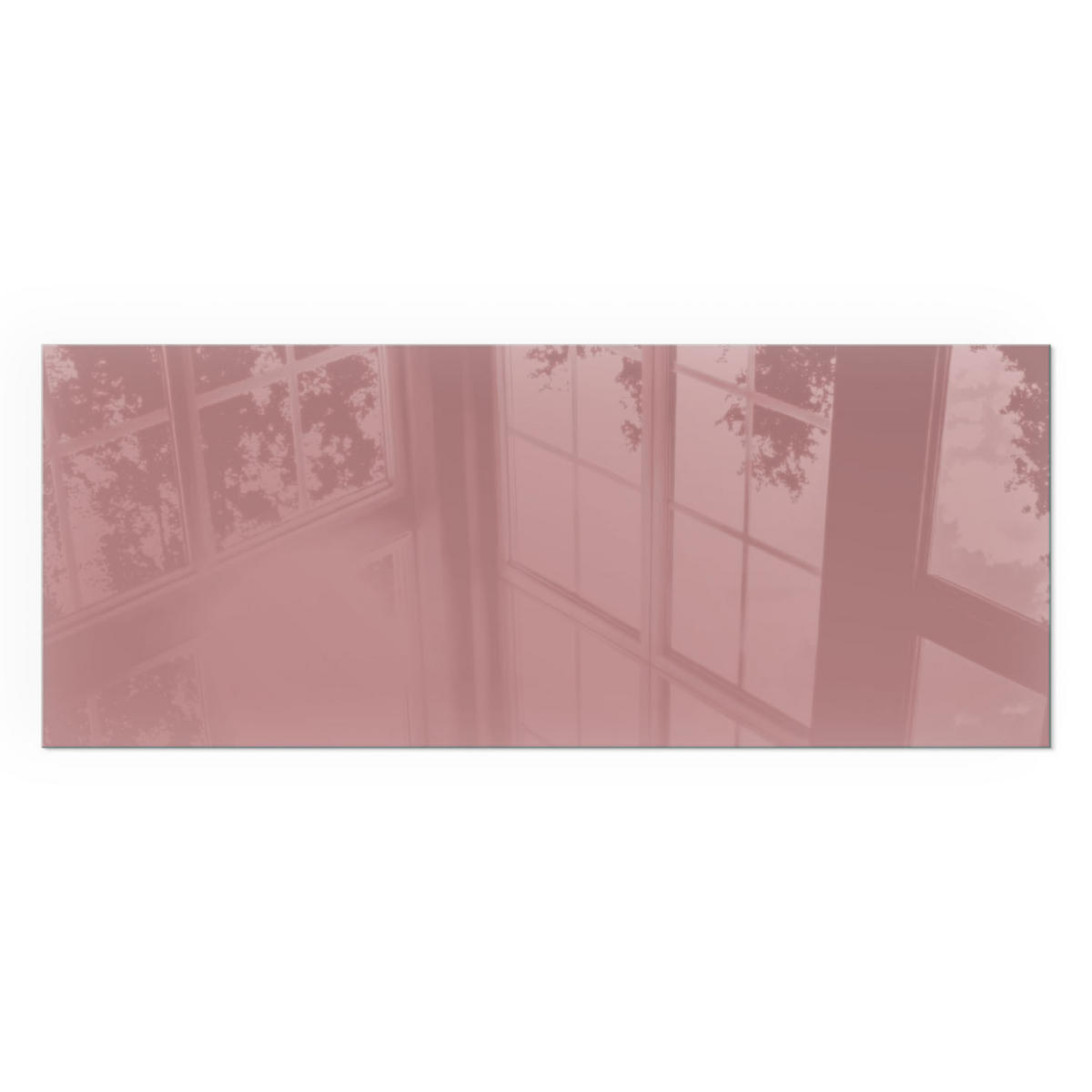 GLASPLATTE für Kamin 125x50 cm - Pink, Glas (125/50/0.4cm) - TULUP