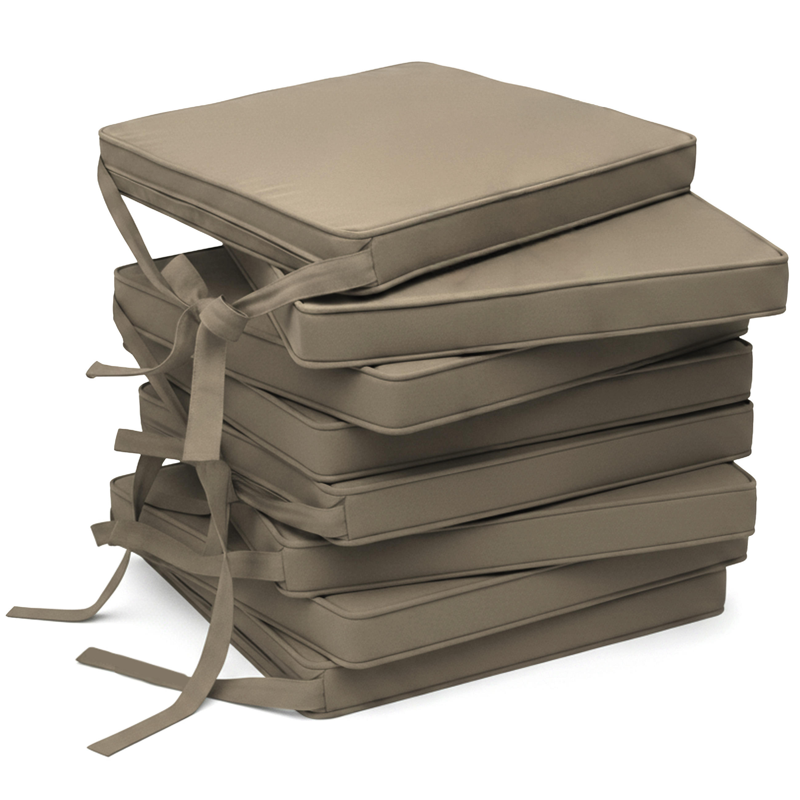 STUHLKISSEN Loft SK 45x40x5cm Taupe (8tlg) - Taupe, Textil (40/45cm) - Beautissu 