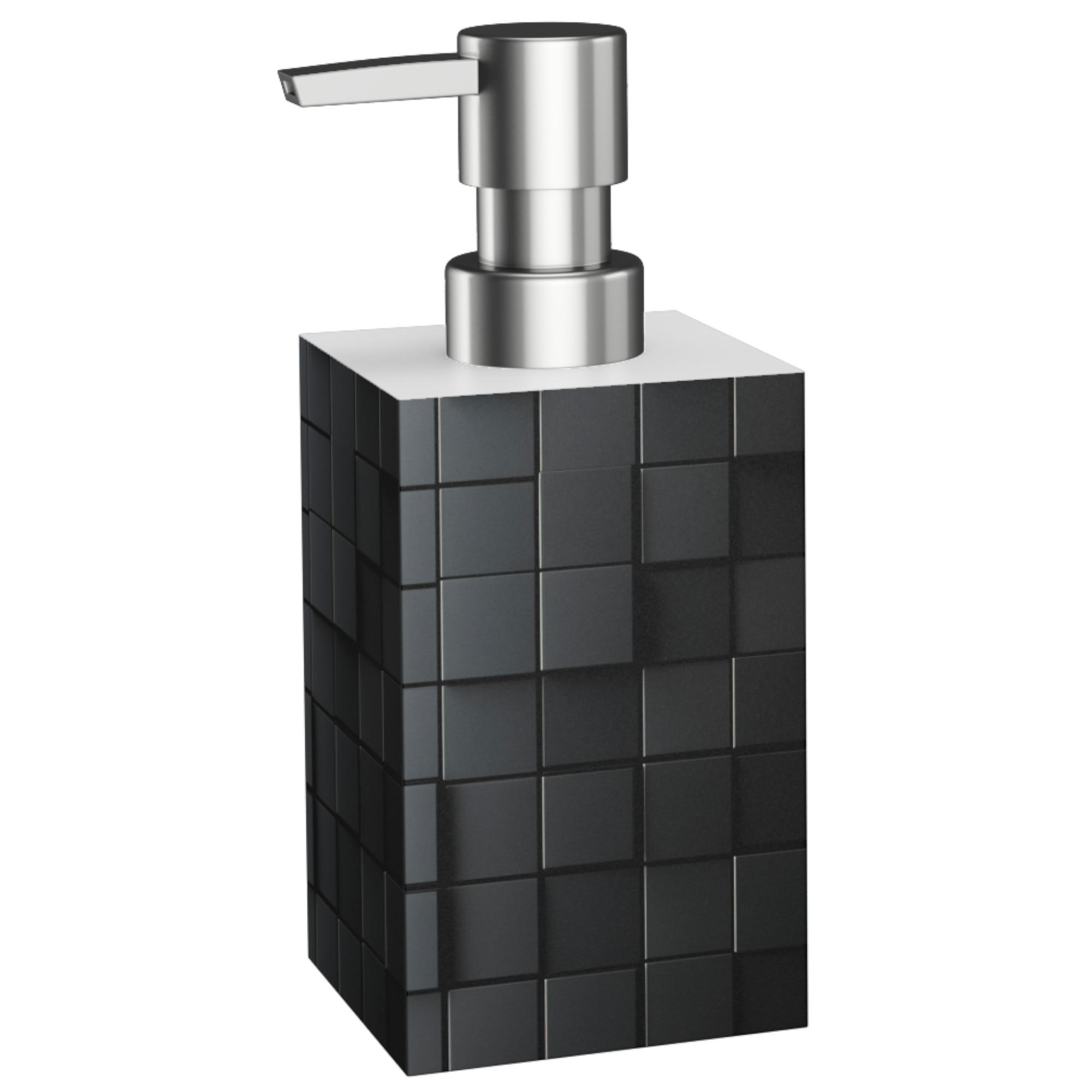 SEIFENSPENDER Cube - Schwarz, Kunststoff (7/12/7cm) - Sanilo