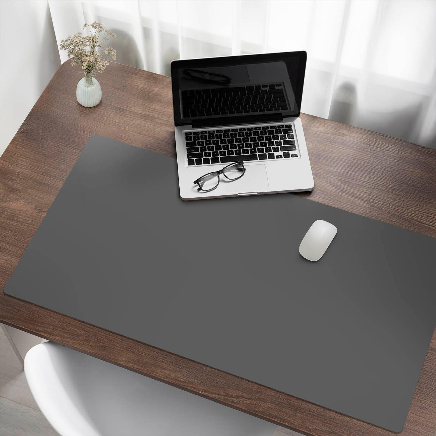 SCHREIBTISCHUNTERLAGE 120x60 cm Grau - Grau, Kunststoff (120/60/1.6cm) - Wallfluent