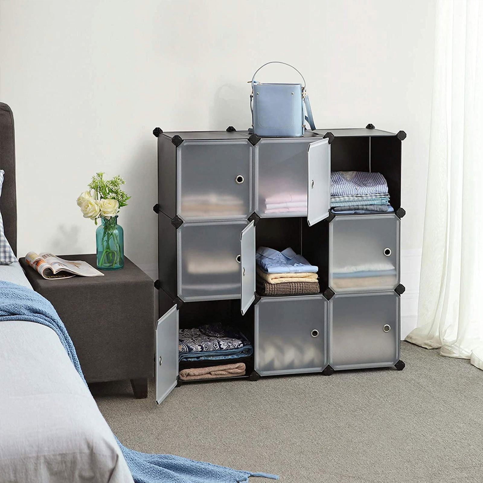 KUNSTSTOFFSCHRANK KLEIDERSCHRANK - Schwarz, Kunststoff (31/93cm) - Hansiro