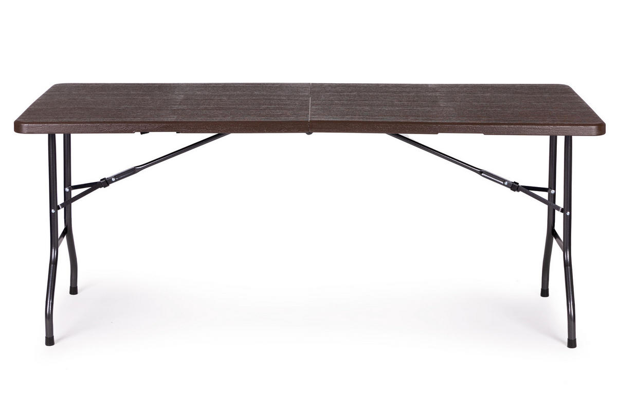 GARTENTISCH klappbar 180 x 75 cm - Braun, Kunststoff (180/75/74cm) - Mat-Haus