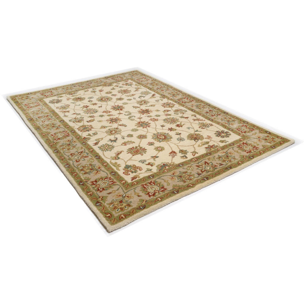 Thumbnail - Theko Handtuftteppich, Creme, Textil, Orientalisch, Rechteckig, 160x230 cm, GoodWeave, antistatisch, Teppiche & Böden, T...