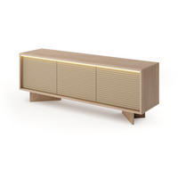 TV-SCHRANK 154 cm Spirit, LED, 3 Türen, Cappuccino - Eichefarben/Cappuccino, Holz (154/54/40cm) - Emporius