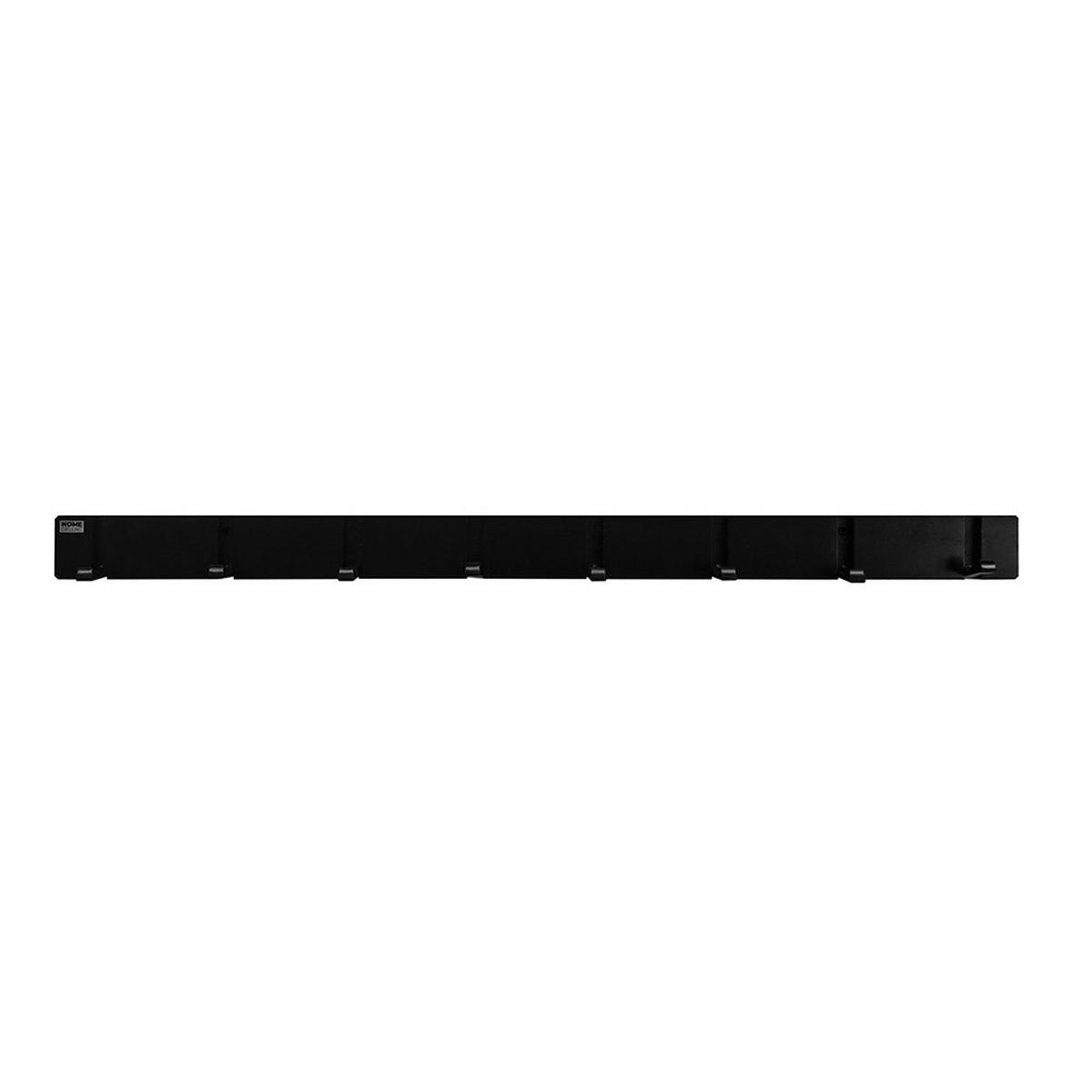 GARDEROBENLEISTE HOOK - Farbe: Schwarz, Menge: 8 x Haken - Schwarz, Holz (82/5.5/2cm) - Home Deluxe