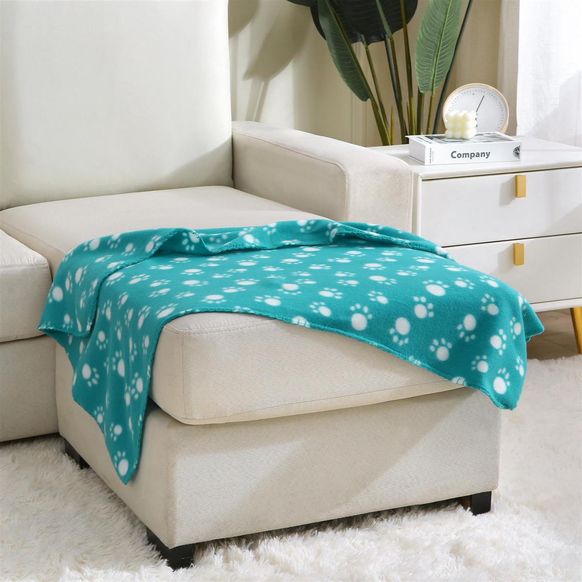 KUSCHELDECKE 3er Set Fleecedecke dunkelgrau grau türkis 70/100 cm - Grau, Textil (70/100cm) - wometo