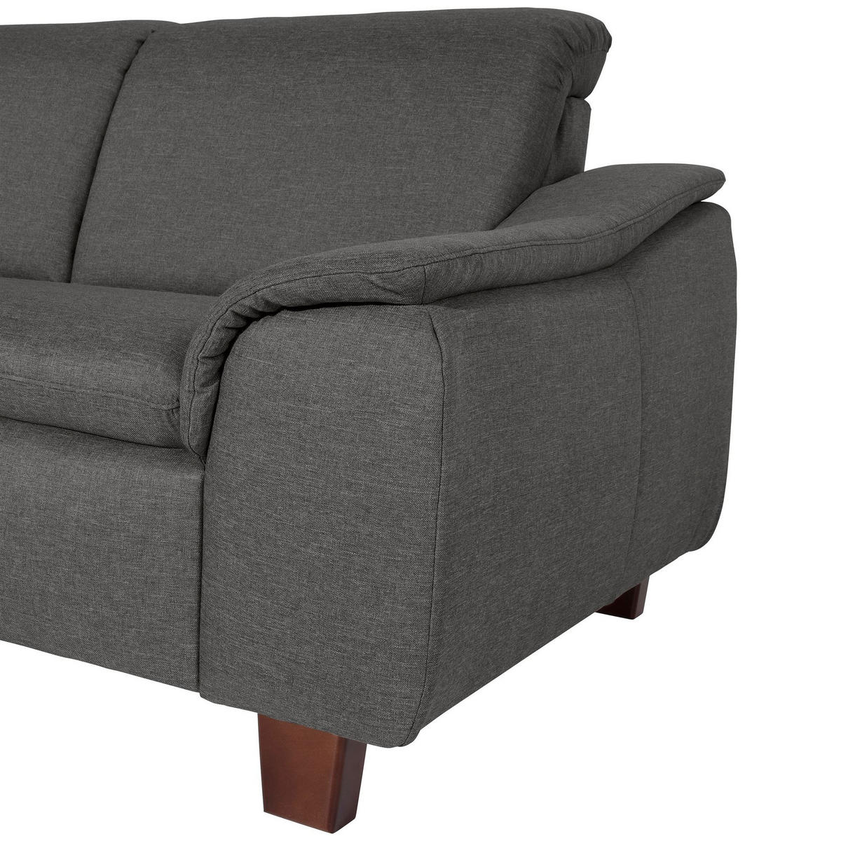 ECKSOFA mit Ottomane links Kaylil Flachgewebe anthrazit - Anthrazit, Kunststoff (187/247cm) - 58aufmkessel