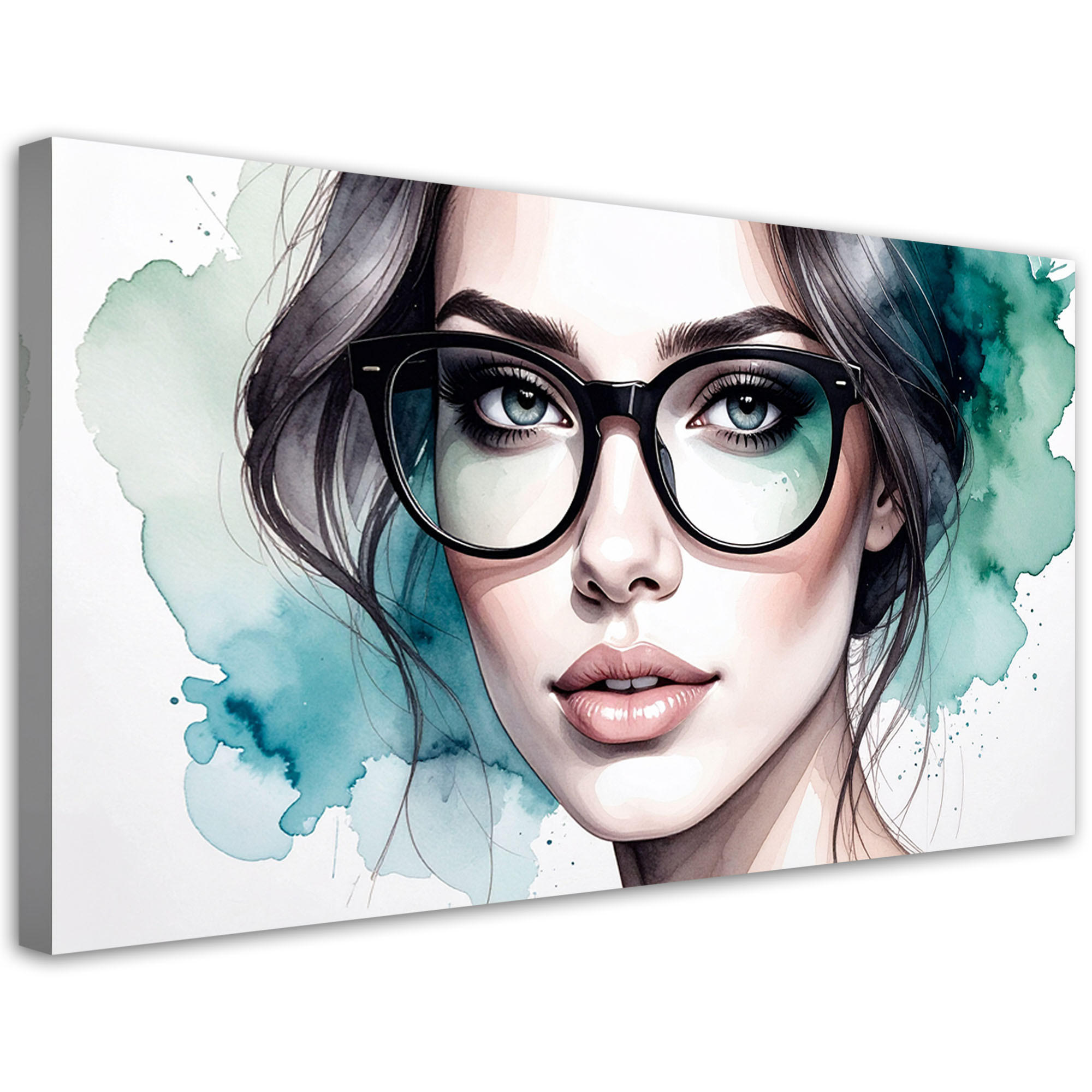 Feeby Leinwandbild Blau 120x60 cm