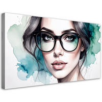 LEINWANDBILD Menschen & Charaktere 100x50cm - Blau, Textil (100/50cm) - Feeby