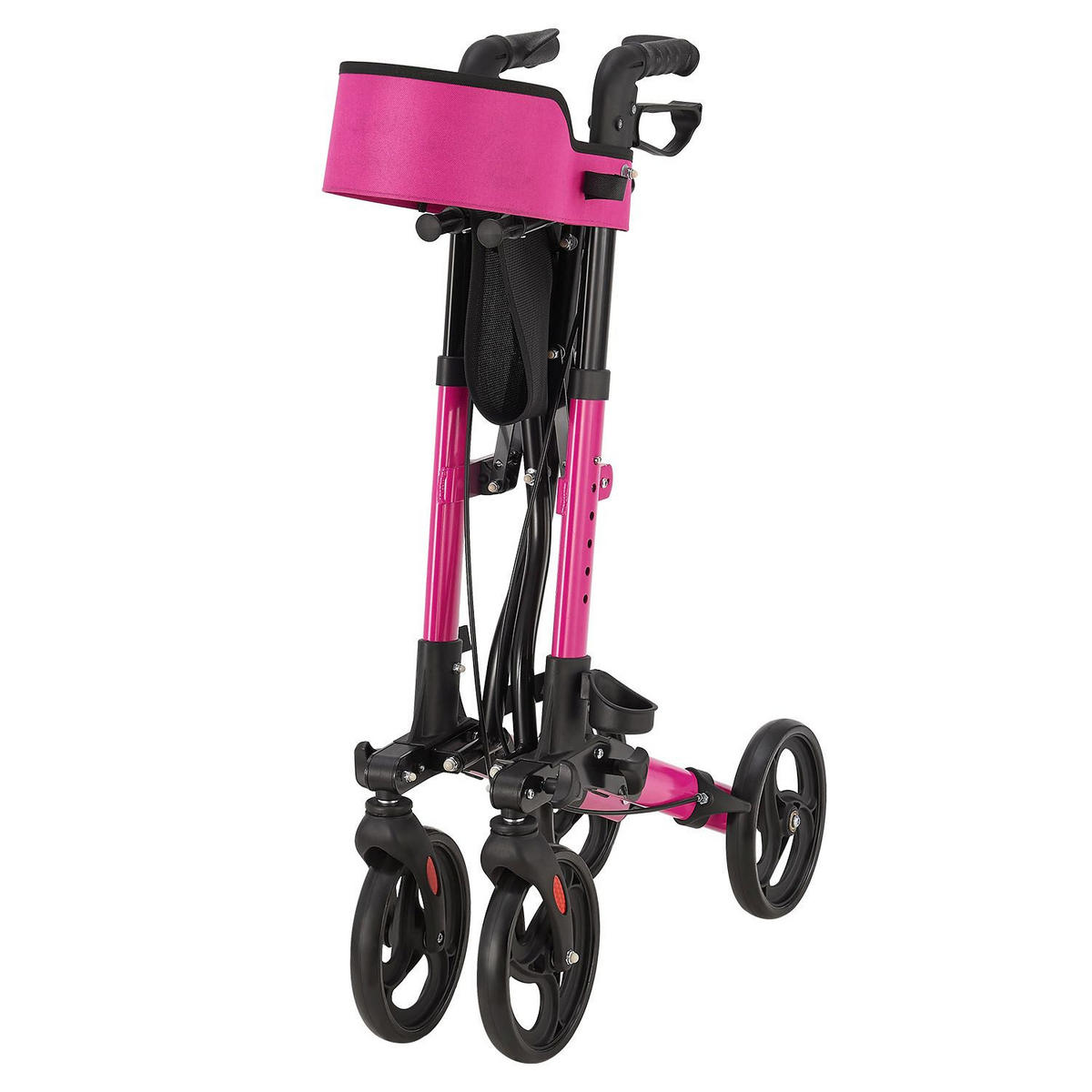 ROLLATOR Vital lila klappbar mit Sitzfläche & Einkaufstasche - Lila, Metall (63/80/68cm) - Juskys