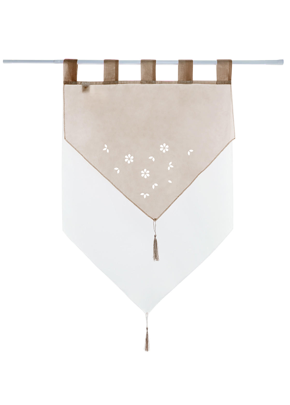 SCHEIBENGARDINE GERA 90x60 cm Taupe - Taupe, Textil (60/90cm) - Gardinenbox