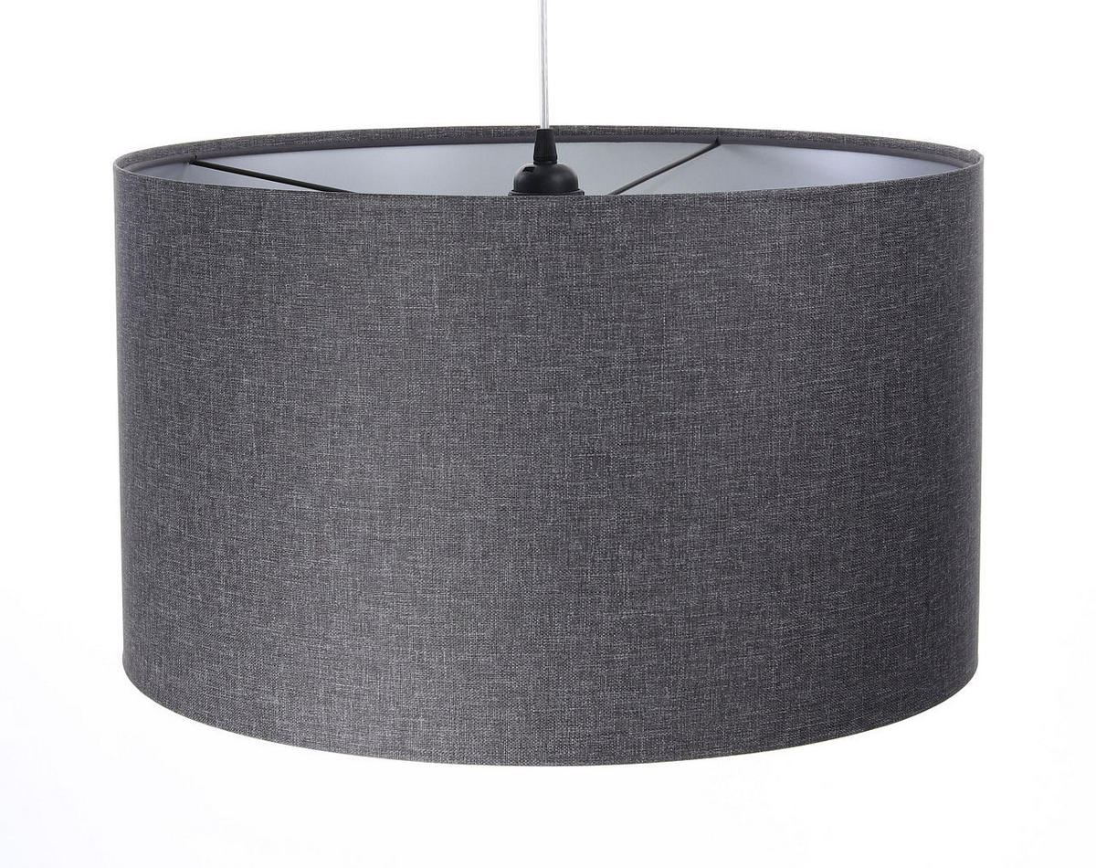 HÄNGELEUCHTE Grau 40/25 cm - Silberfarben/Grau, Kunststoff (40/0.5/25cm) - ONZENO