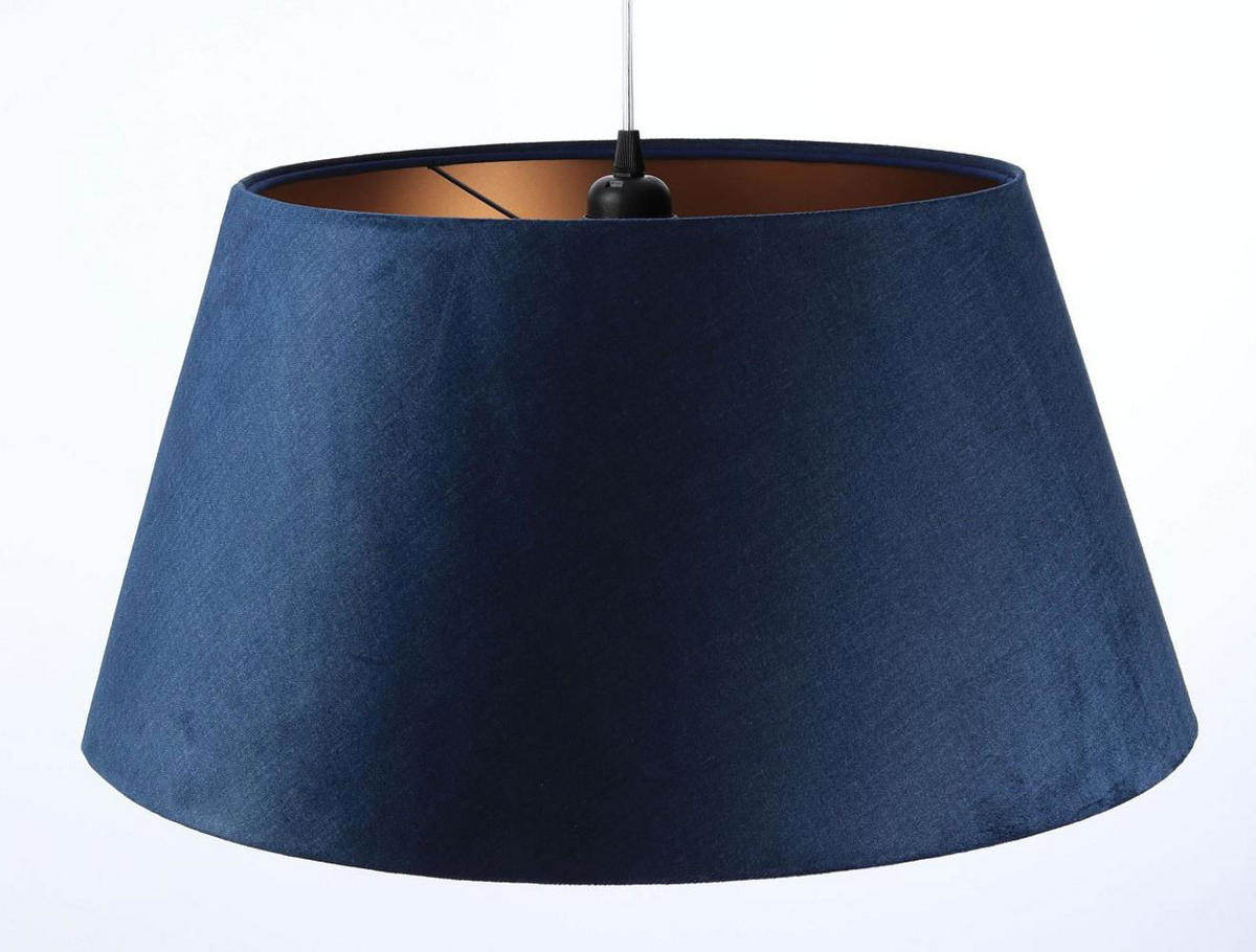 HÄNGELEUCHTE Blau 50/27 cm - Blau/Kupferfarben, Kunststoff (50/1.3/27cm) - ONZENO