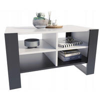 COUCHTISCH FIGA Weiß-Schwarz 100/53,6/50 cm - Multicolor, Holzwerkstoff (53.6/100/50cm) - Matkam Möbel