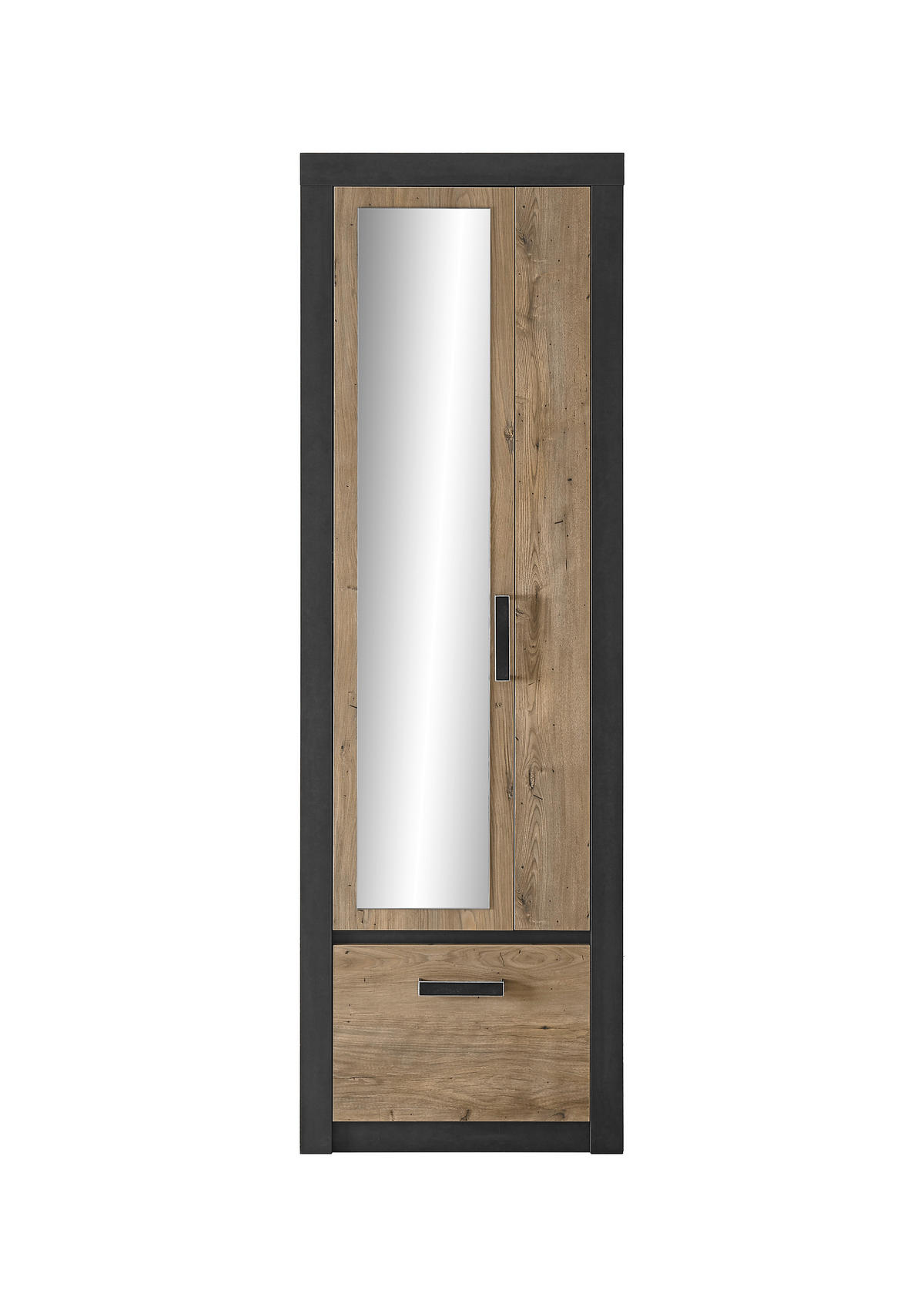 GARDEROBENSCHRANK I11 Kastanie & Fresko 65/200/42 cm - Grau, Holzwerkstoff (65/200/42cm) - Livojo