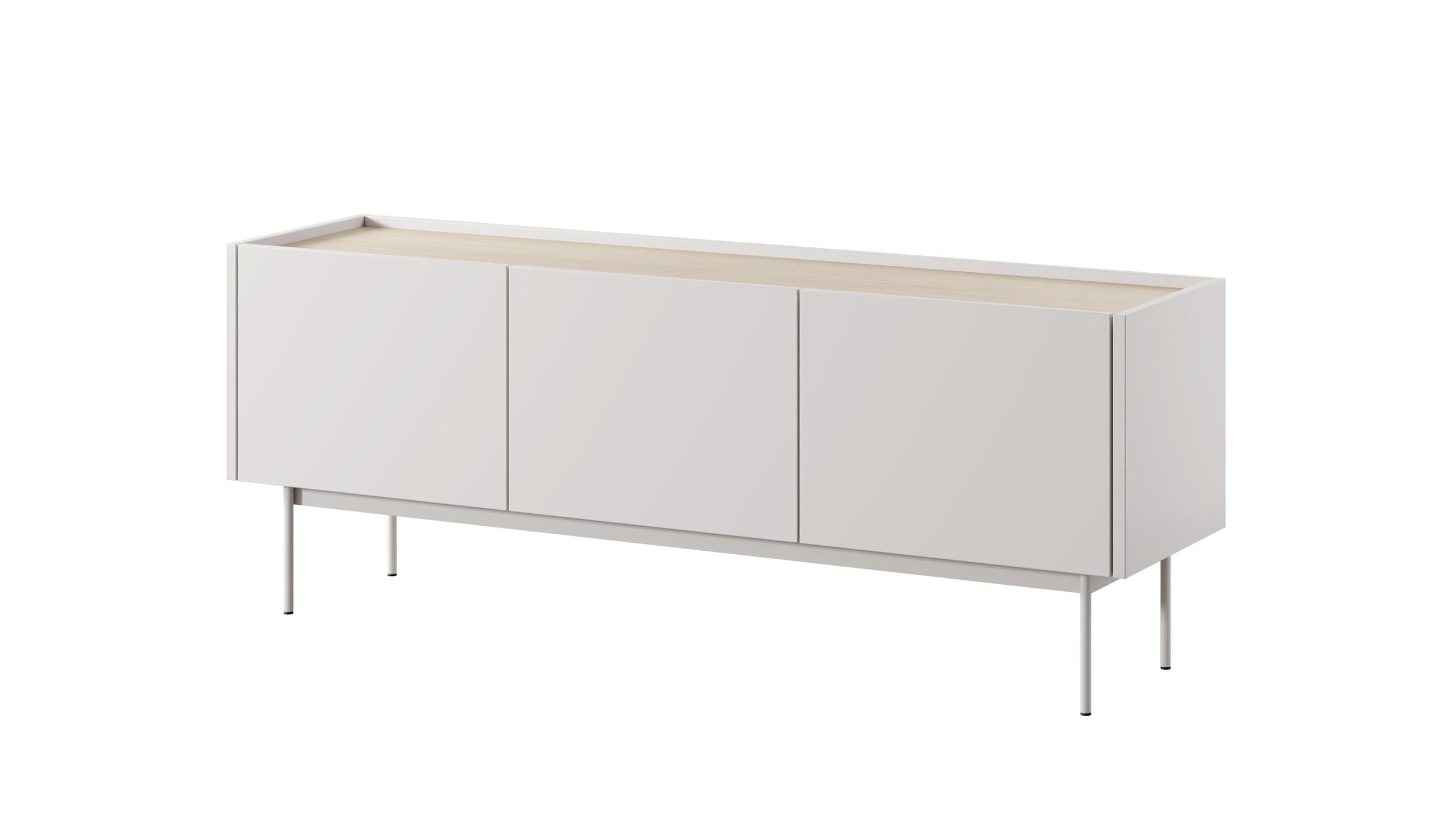 TV-SCHRANK Croma 144x55x37 cm - Lowboard mit Stauraum - Tv Ständer aus Laminierter Spanplatte - Kaschmir Farbe - Kaschmir, Holzwerkstoff (168/52/39cm) - Chilly