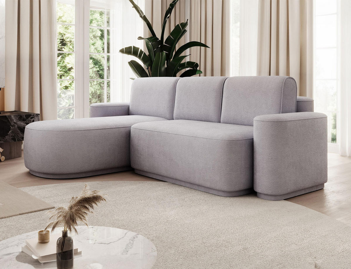 ECKSOFA RUMA - Grau (Touch 03) - Grau, Holzwerkstoff (285/180cm) - Möblo