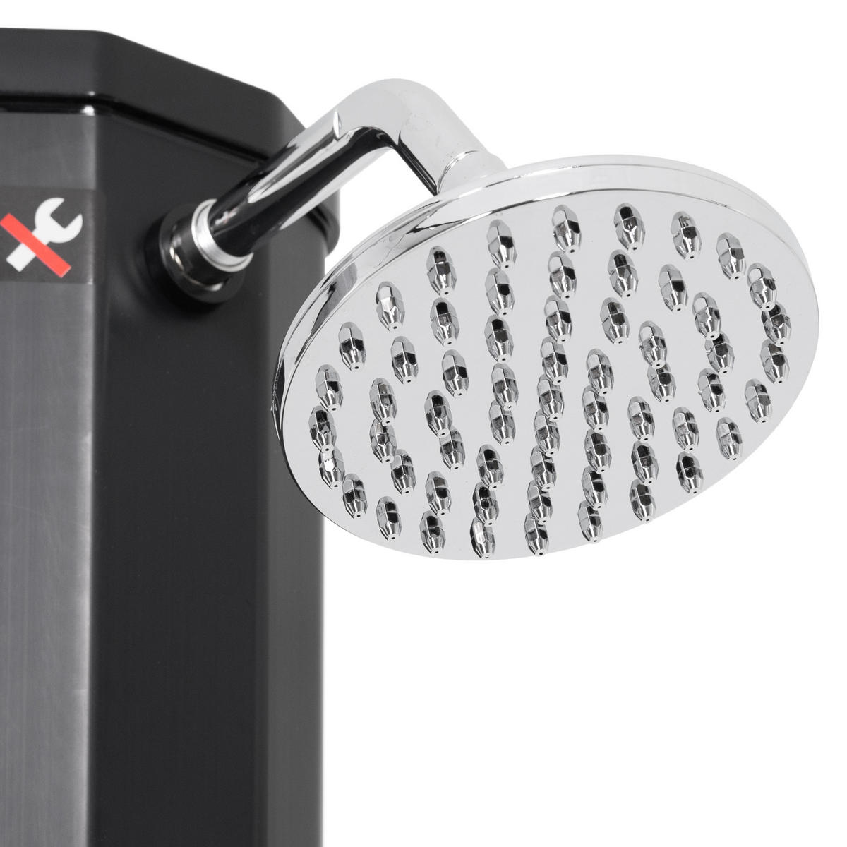 SOLARDUSCHE - Schwarz, Kunststoff (14/217/18cm) - ECD-Germany