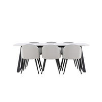 TISCHGRUPPE Grau - Grau, Holz (200/75/90cm) - ebuy24