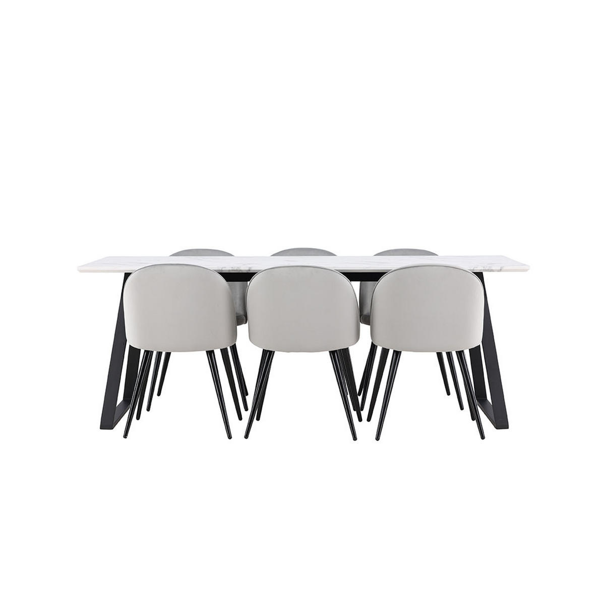 TISCHGRUPPE Grau - Grau, Holz (200/75/90cm) - ebuy24