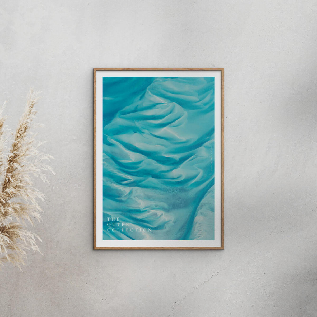 POSTER mit Rahmen Arch Atelier - The Outer Collection – 002 - Blau/Eichefarben, Holz/Papier (70/100cm) - Poster&Frame
