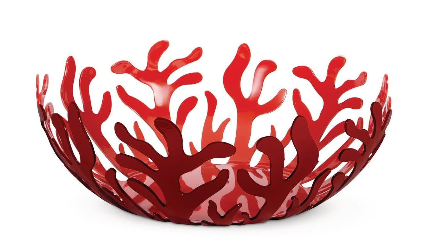 SKALA Schale Mediterraneo - ESI01-29 - Rot - ø 29 cm - von Emma Silvestris - Rot, Metall (29/11cm) - Alessi
