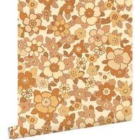 TAPETE Retro Blumen 50 x 900 cm - Gelb, Papier (50/900cm) - ESTAhome