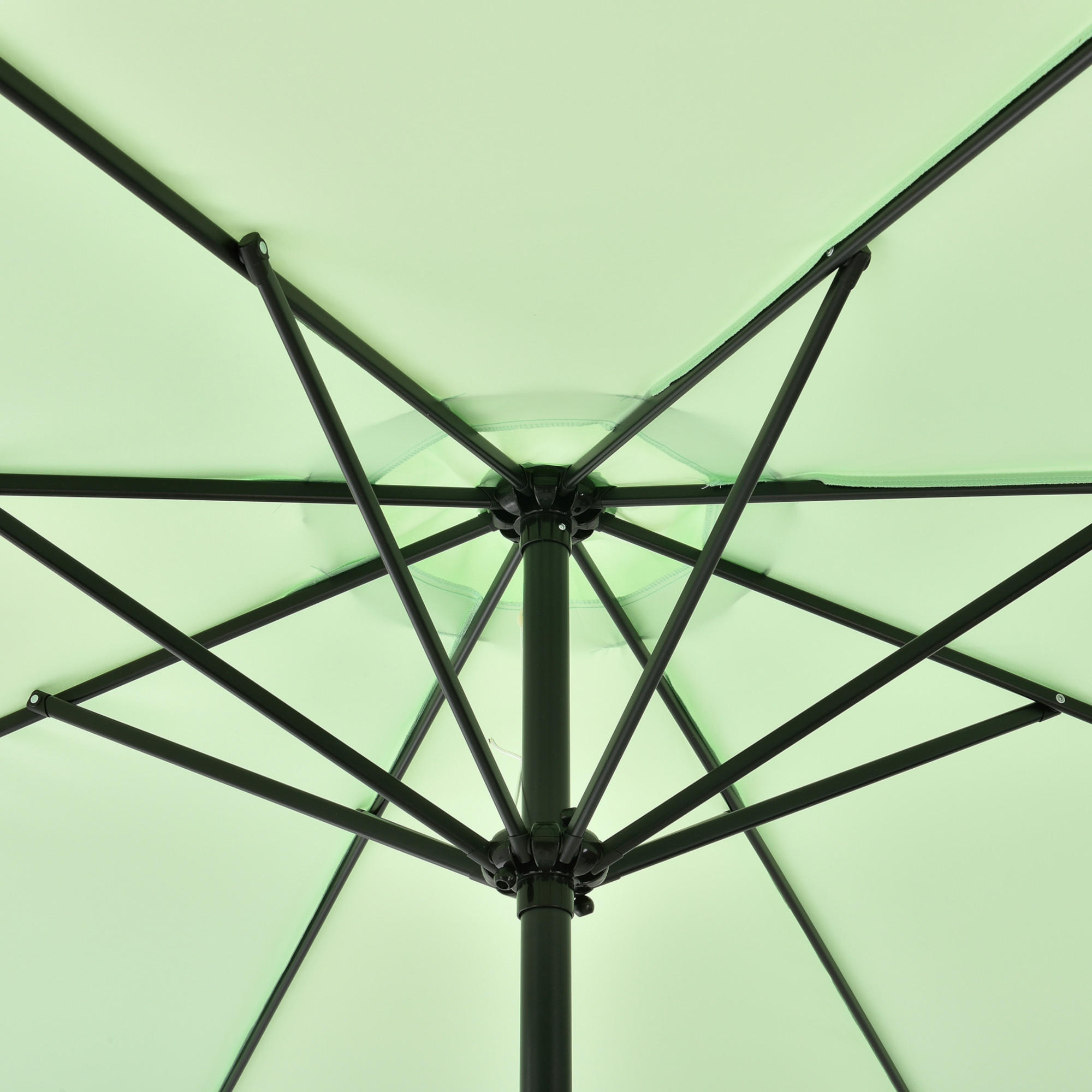 Thumbnail - casa.pro Sonnenschirm, Pastellgrün, Textil, 300x300 cm, Sonnen- & Sichtschutz, Sonnenschirme
