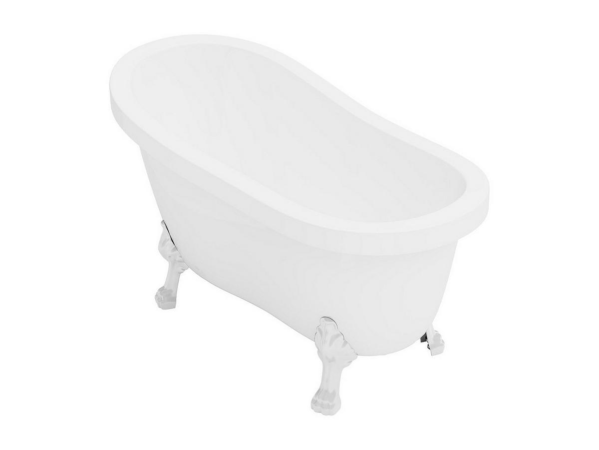 FREISTEHENDE Badewanne mit Füßen - 1 Person - acryl - weiß Nisos - Weiß, Kunststoff (145/77/74cm) - Vente-Unique