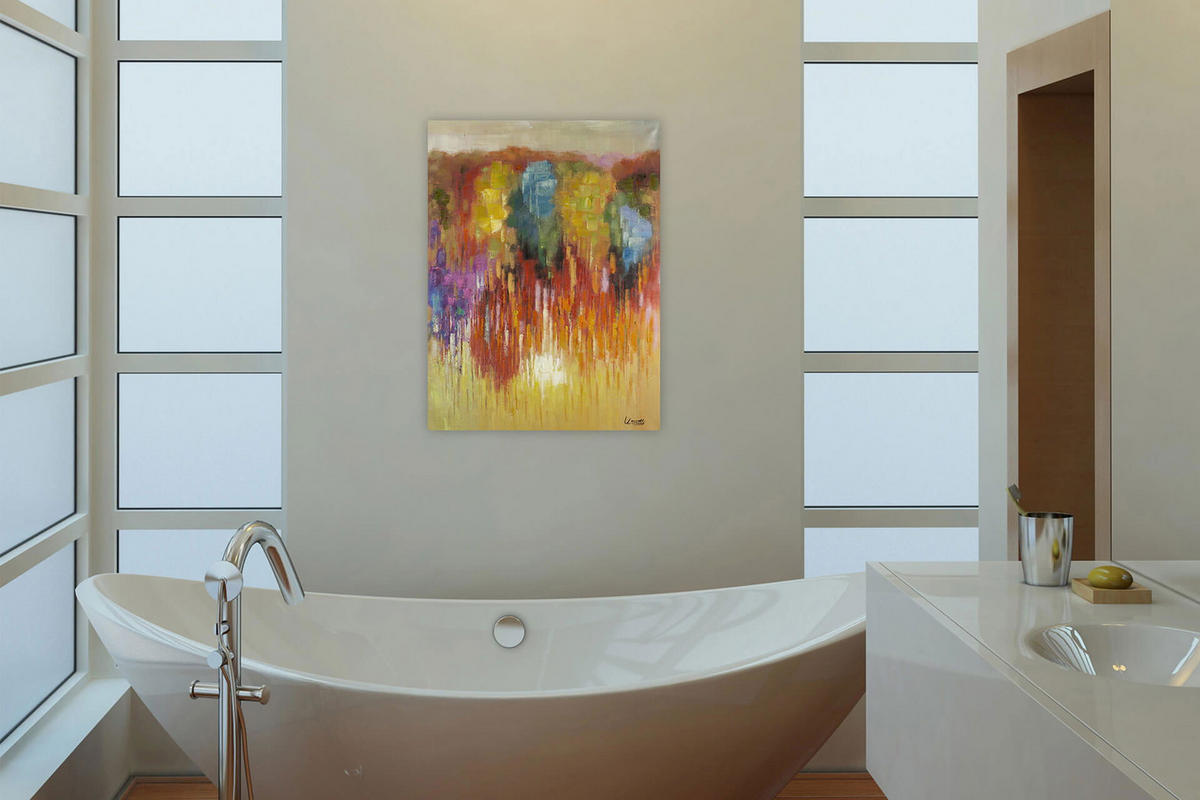 ACRYLBILD HANDGEMALT 75/100 cm - Multicolor, Holz/Textil (75/100cm) - KUNSTLOFT