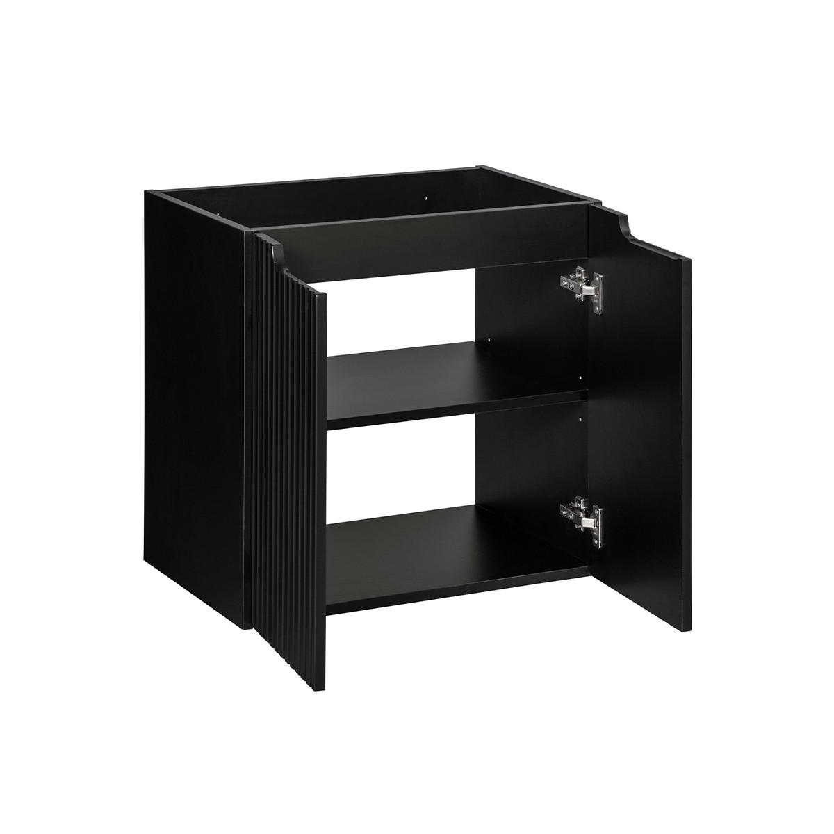 SKŘÍŇKA POD UMYVADLO 60cm Riva Černá - černá, kompozitní dřevo (60/57/39cm) - Petits-meubles