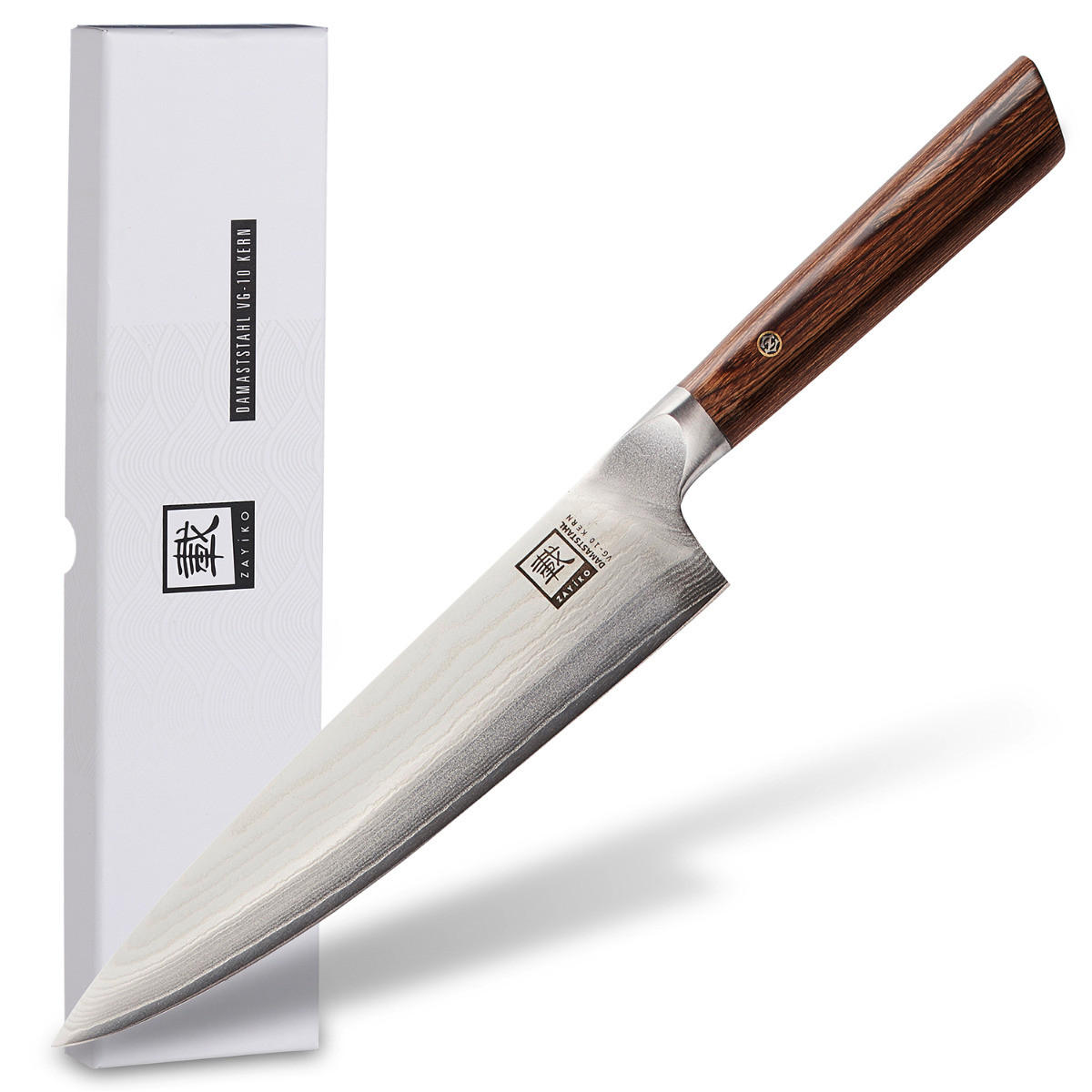 CHEFMESSER 20 cm - Braun, Holz/Metall (34cm) - Zayiko
