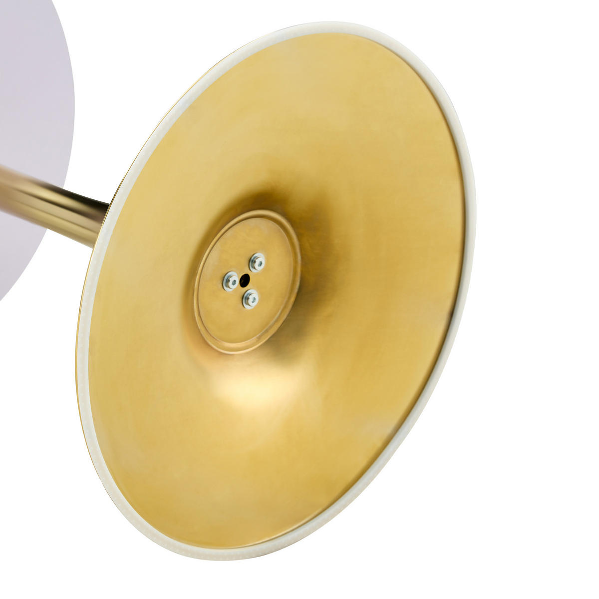 BEISTELLTISCH 60/60/72 cm mit runder MDF-Tischplatte und Metallfuß in Mid-Century-Optik, Gold/Walnuss - Goldfarben, Holzwerkstoff (60/60/72cm) - Redom