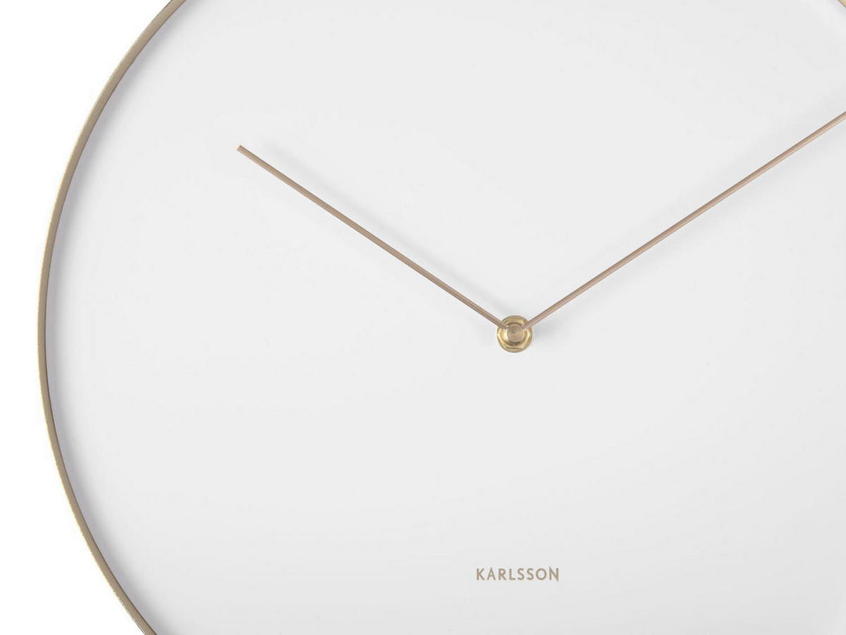WANDUHR 34/43 cm - Weiß, Metall (34/43/1cm) - ONZENO