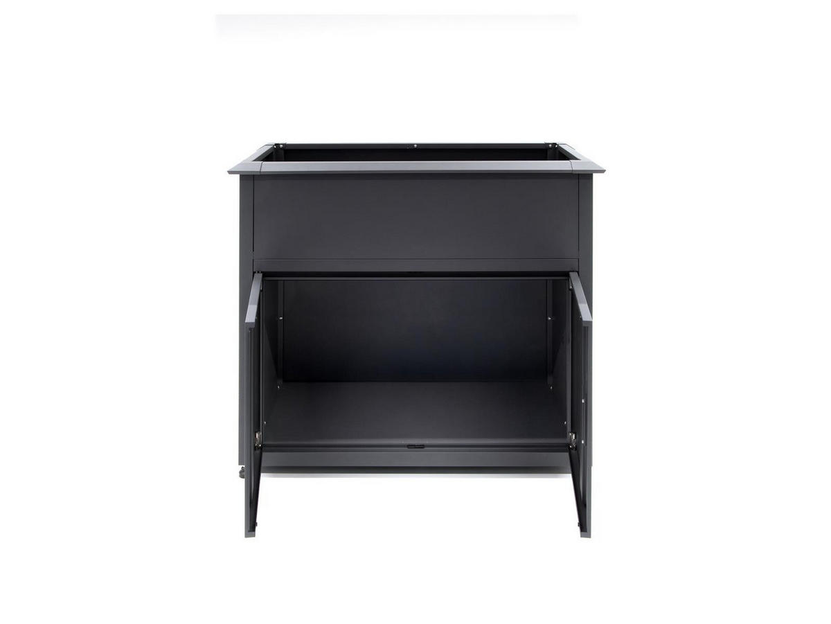 HOCHBEET mit Unterschrank und Drainagesystem, 107x57x85cm - Grau, Kunststoff (80/175/120cm)