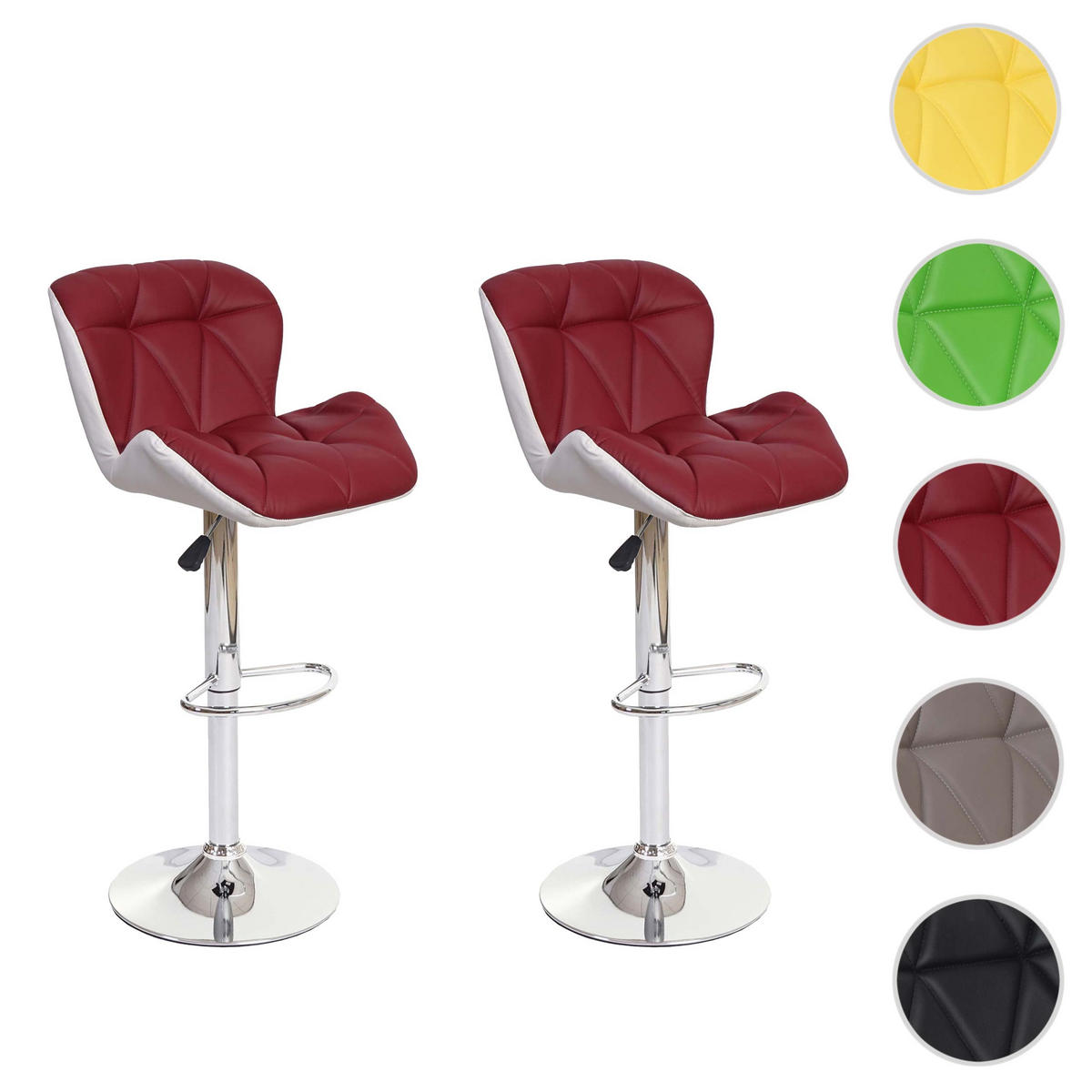 BARHOCKER Bordeaux 2er-Set - Bordeaux, Textil (44/106/49cm) - Jamb