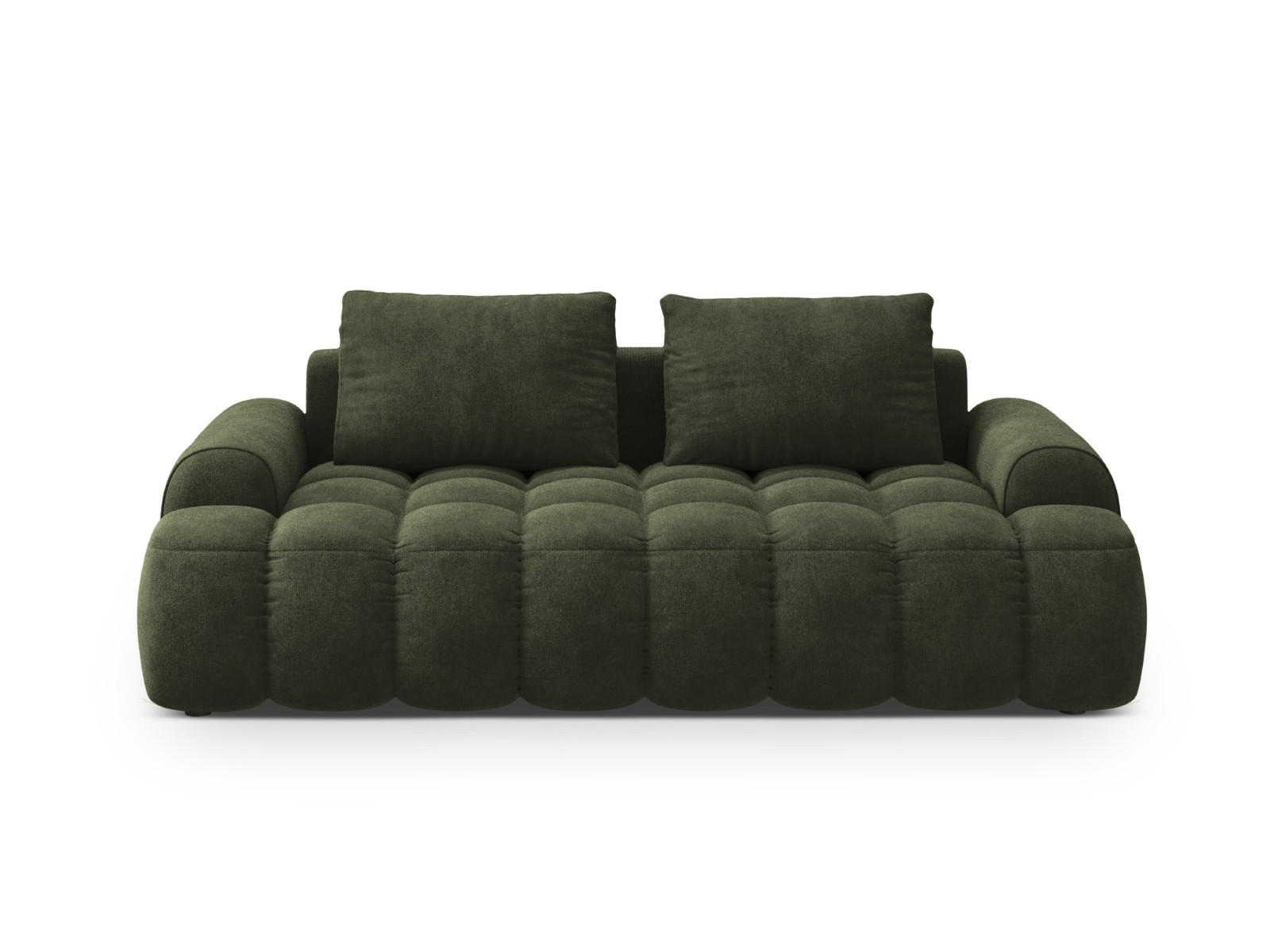 SOFA Linz aus Samt grün 3 Sitzplätze - Grün, Textil (100/84/200cm) - Cosmopolitan Design