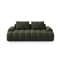 SOFA Linz aus Samt grün 3 Sitzplätze - Grün, Textil (100/84/200cm) - Cosmopolitan Design