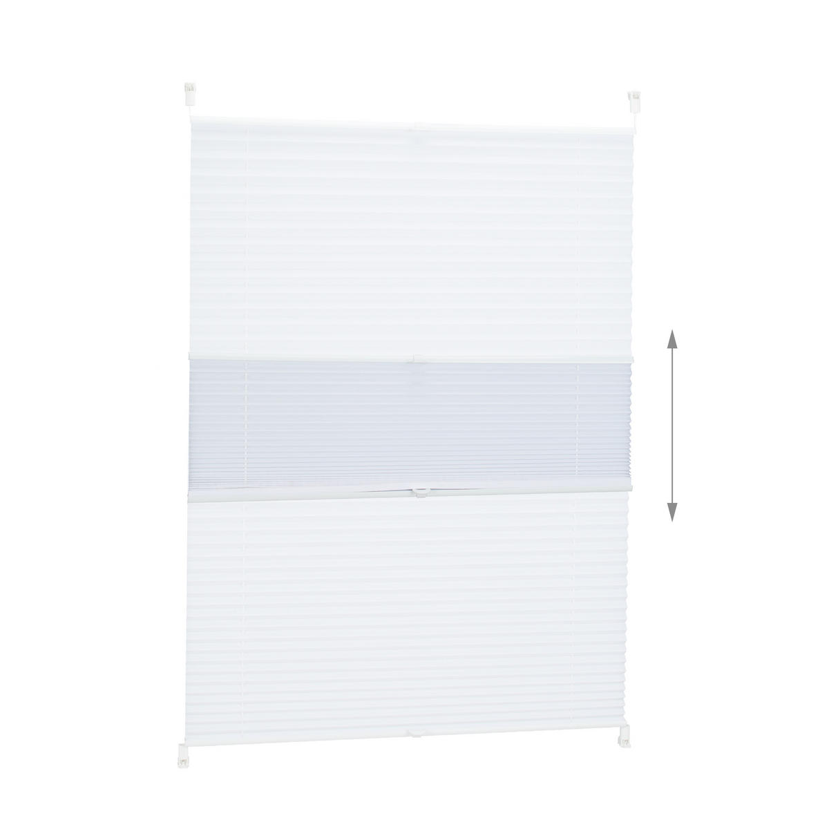 PLISSEE - Weiß, Kunststoff/Textil (80/130/2cm) - Relaxdays