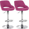 BARHOCKER 2er Set Stoff lila - Lila, Textil (47/85/48cm) - CLP