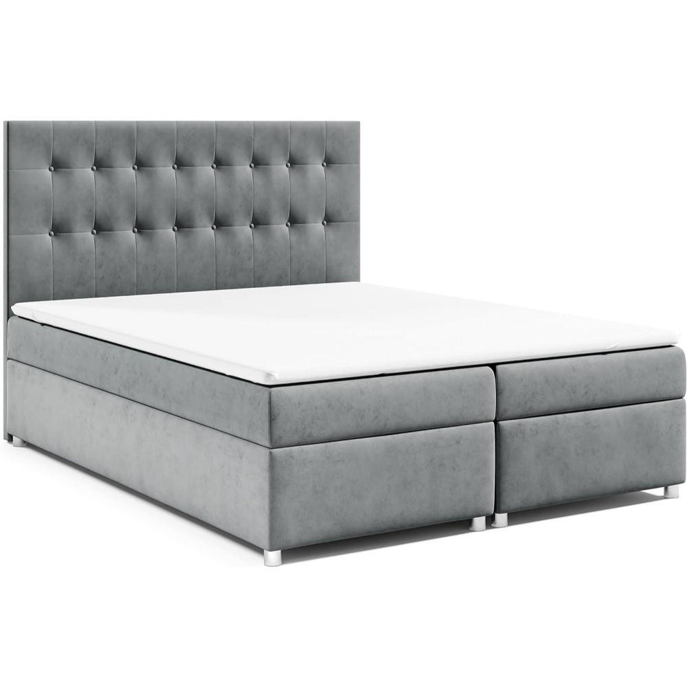 Best For Home Boxbett Grau 180x200 cm