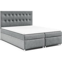 BOXBETT Trinity K-6 Bonellfederkern inkl. Topper - Grau, Holz/Holzwerkstoff (200/200cm) - Best For Home
