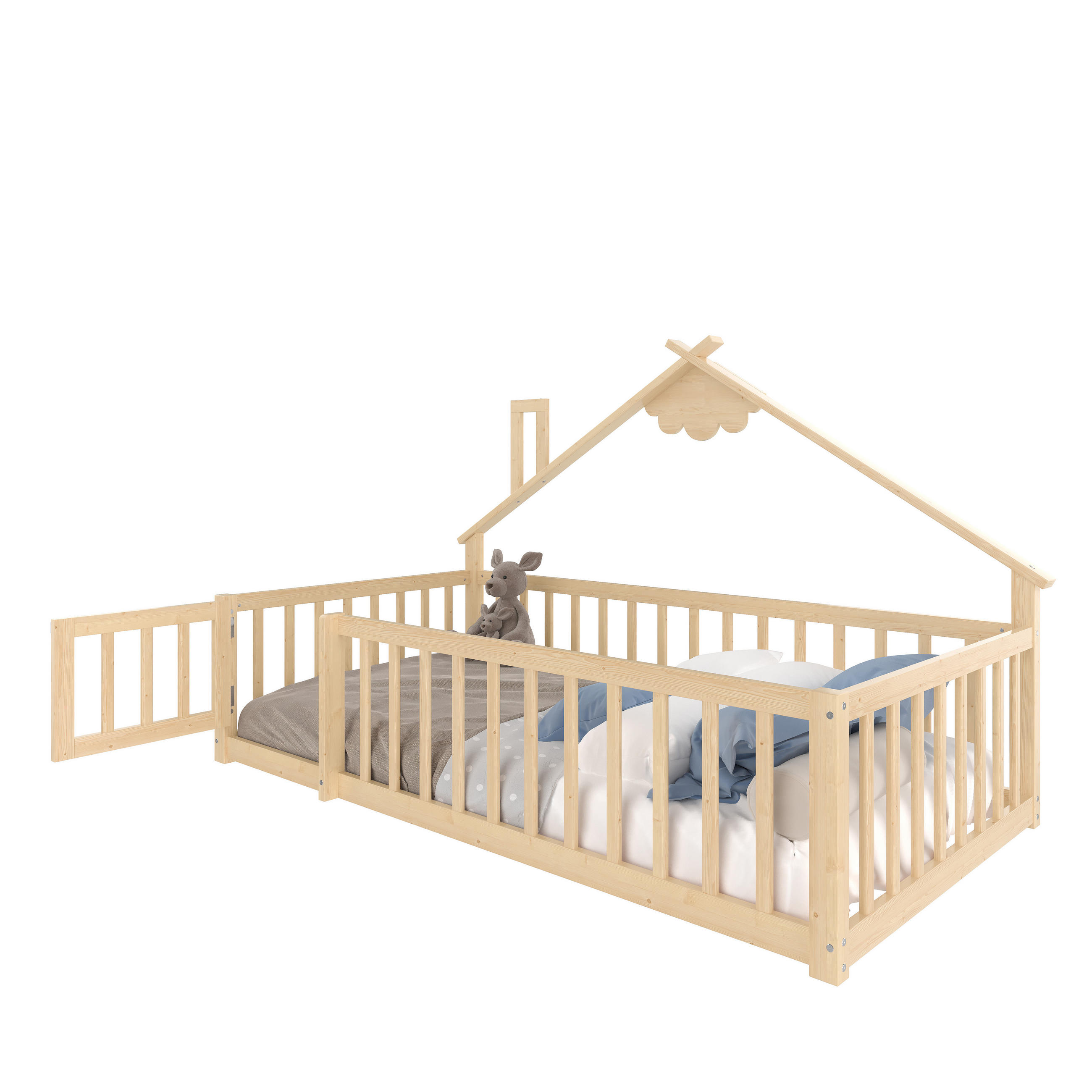 Stilvora Kinderbett Natur 90x190 cm